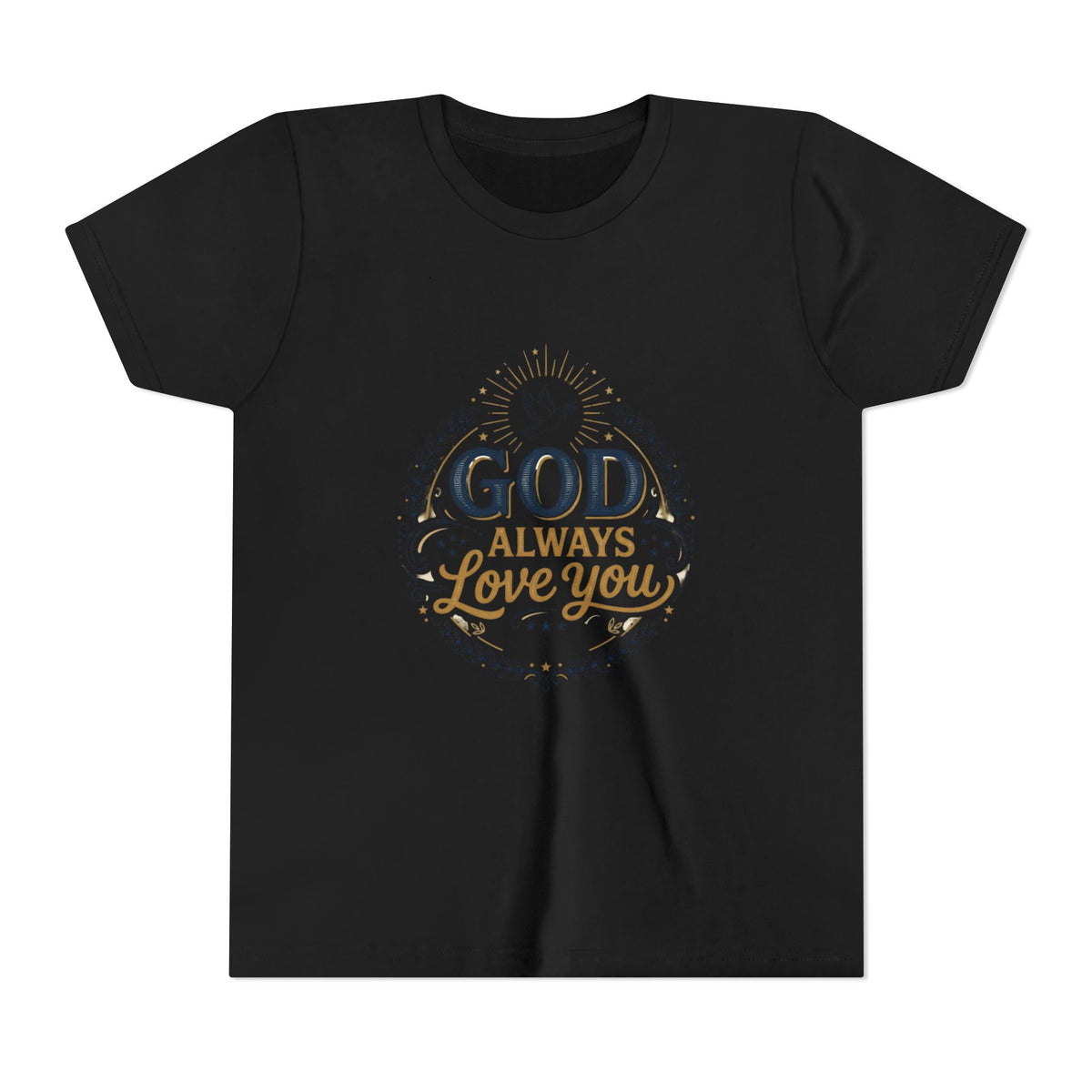 God Always Love You Youth Tee | Faith Christian Kids Shirt