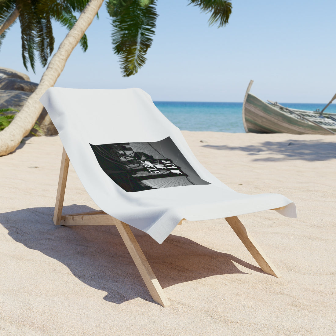 City of Hustle Beach Towel - Stylish Summer Accessory