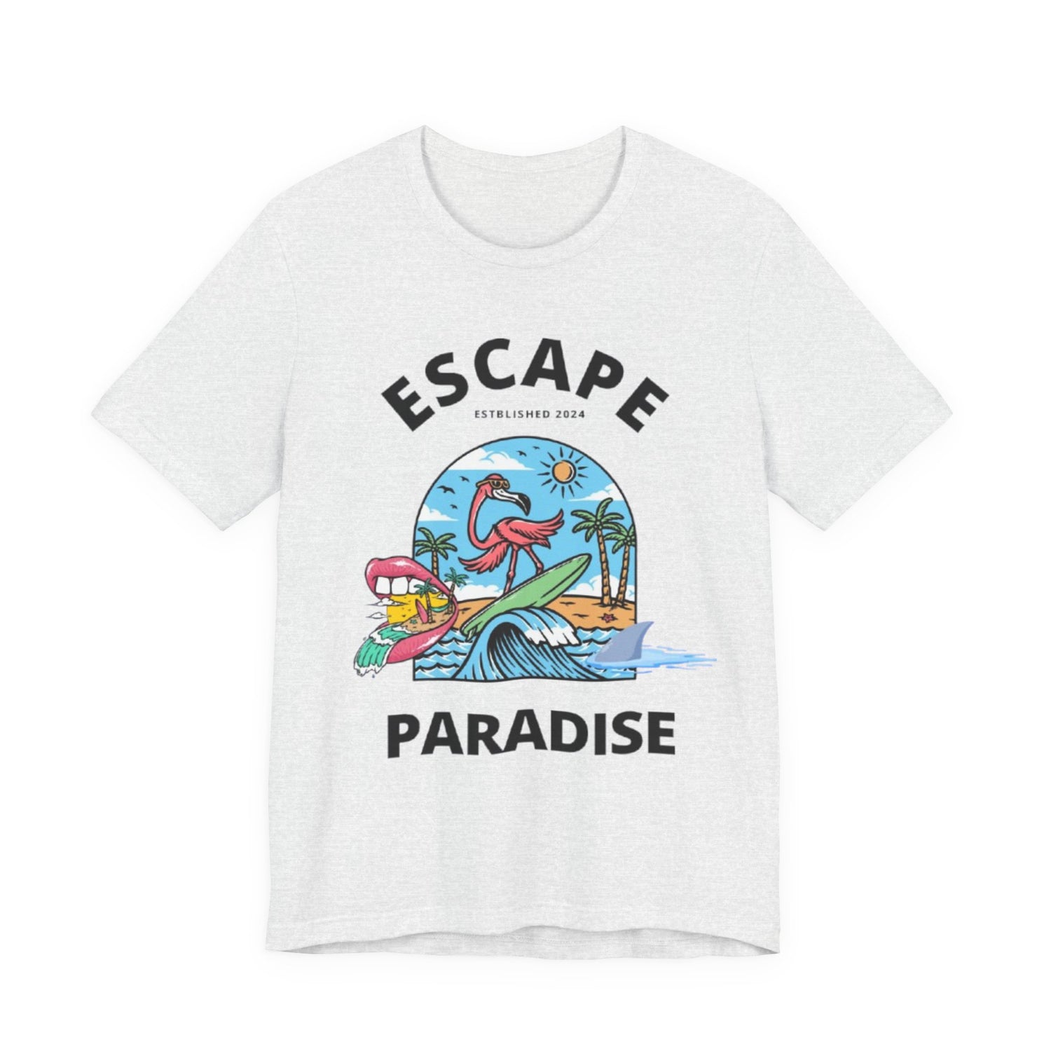 Unisex Graphic Tee - Eco-Friendly Unisex Jersey T-Shirt - Comfortable Casual Wear Tee - Escape Paradise Printed Tee - Gift