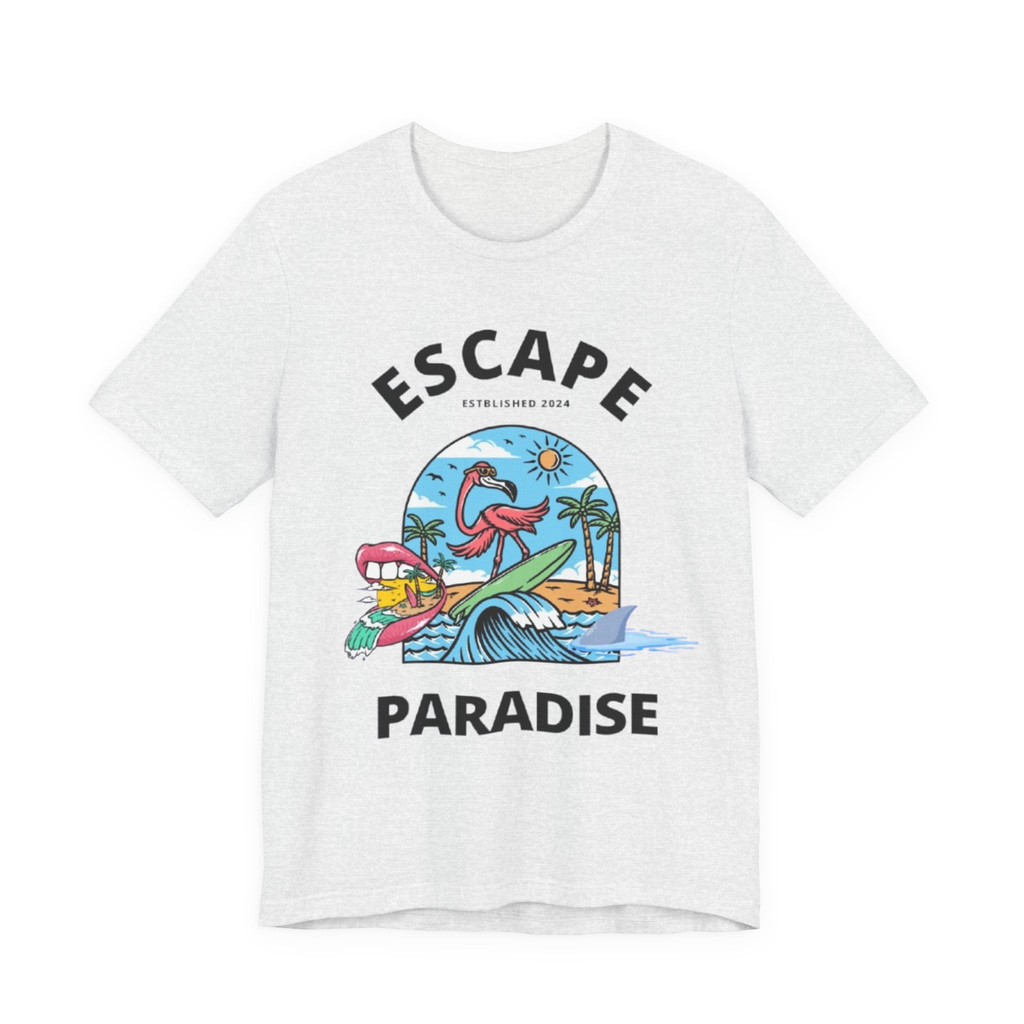 Unisex Graphic Tee - Eco-Friendly Unisex Jersey T-Shirt - Comfortable Casual Wear Tee - Escape Paradise Printed Tee - Gift