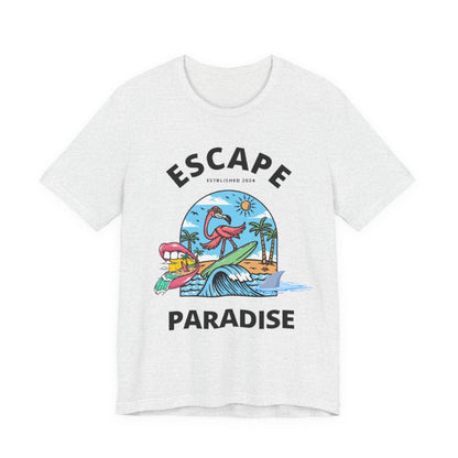Unisex Graphic Tee - Eco-Friendly Unisex Jersey T-Shirt - Comfortable Casual Wear Tee - Escape Paradise Printed Tee - Gift