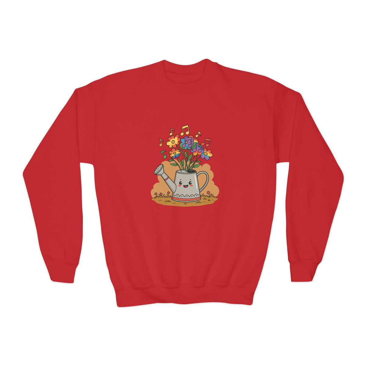 Cute Floral Music Youth Crewneck Sweatshirt