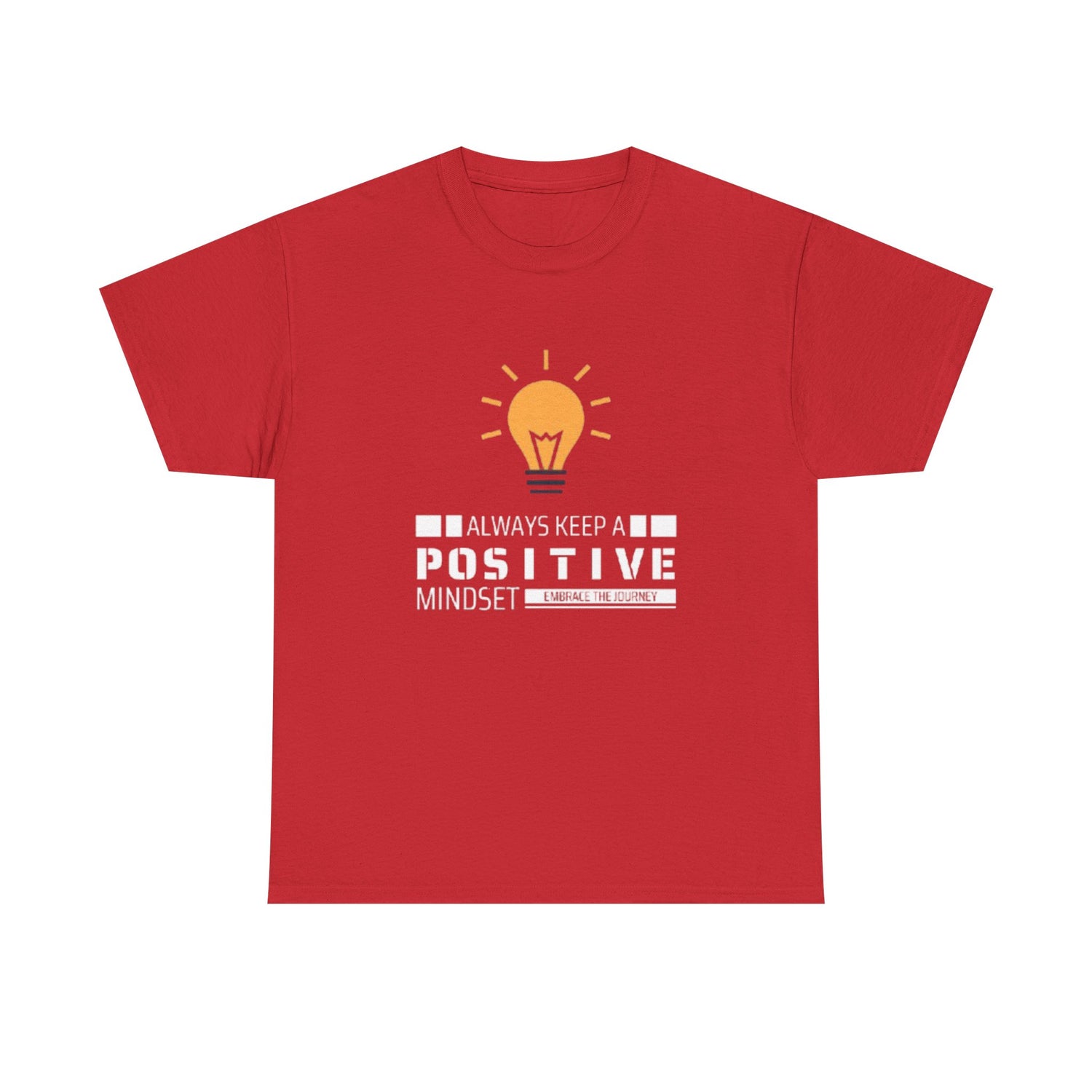 Unisex Heavy Cotton Tee - Positive Mindset Printed  T-Shirt - Comfortable Casual Wear Tee - Unique Graphic Tee - Gift