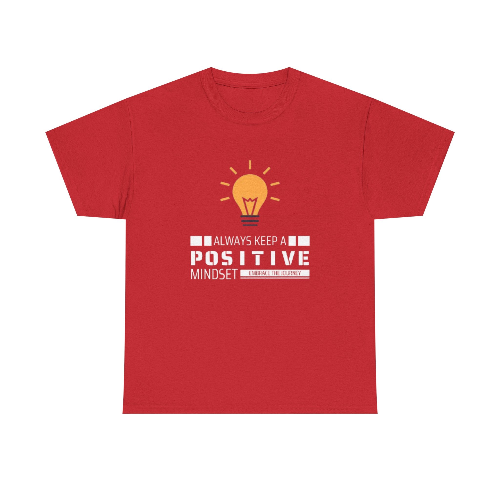 Unisex Heavy Cotton Tee - Positive Mindset Printed  T-Shirt - Comfortable Casual Wear Tee - Unique Graphic Tee - Gift