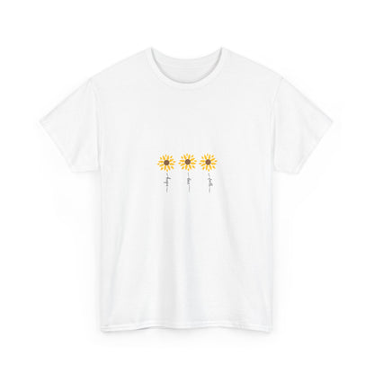 Sunflower Unisex Heavy Cotton Tee - Bright &amp; Cheerful Casual Wear