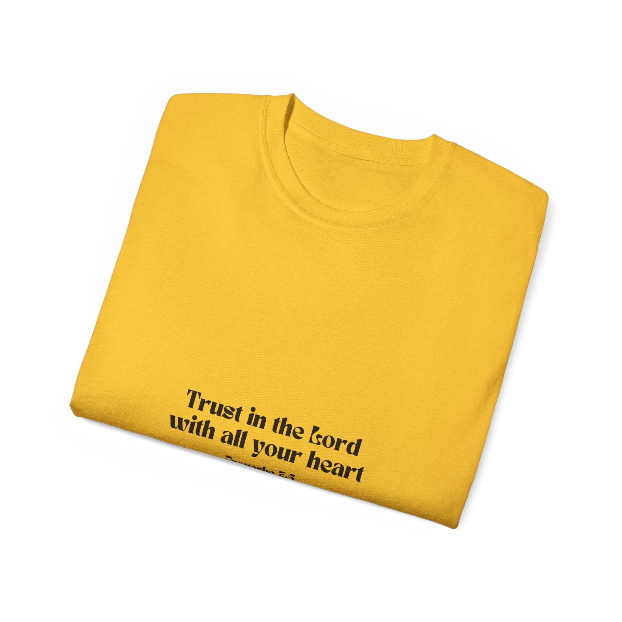 Inspirational Faith T-Shirt - Trust in the Lord with All Your Heart - Proverbs 3:5