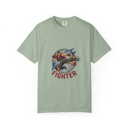 Vintage Fighter Plane illustration T-shirt | Retro Aviator Design