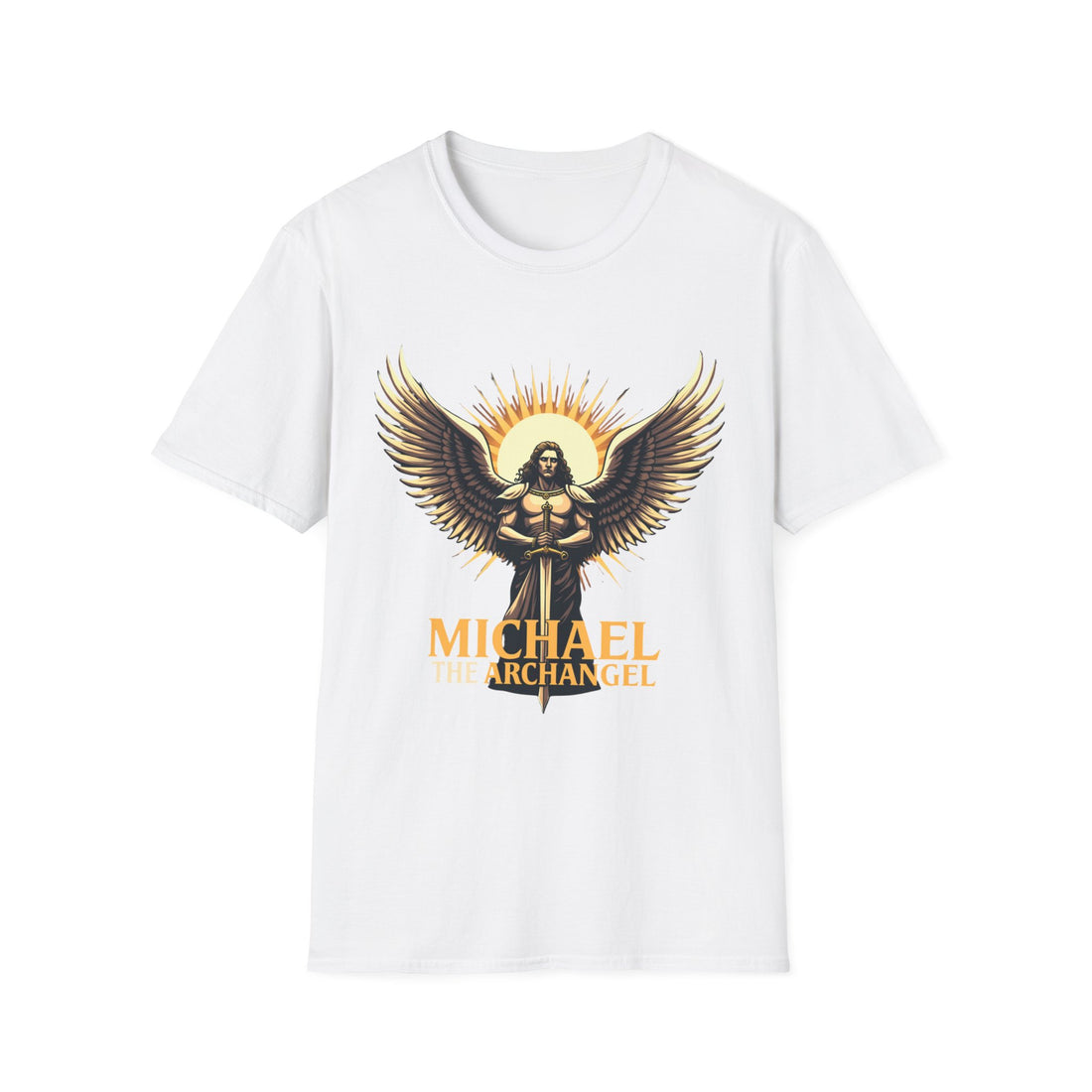 Archangel Michael Unisex Softstyle T-Shirt - Inspirational Divine Design