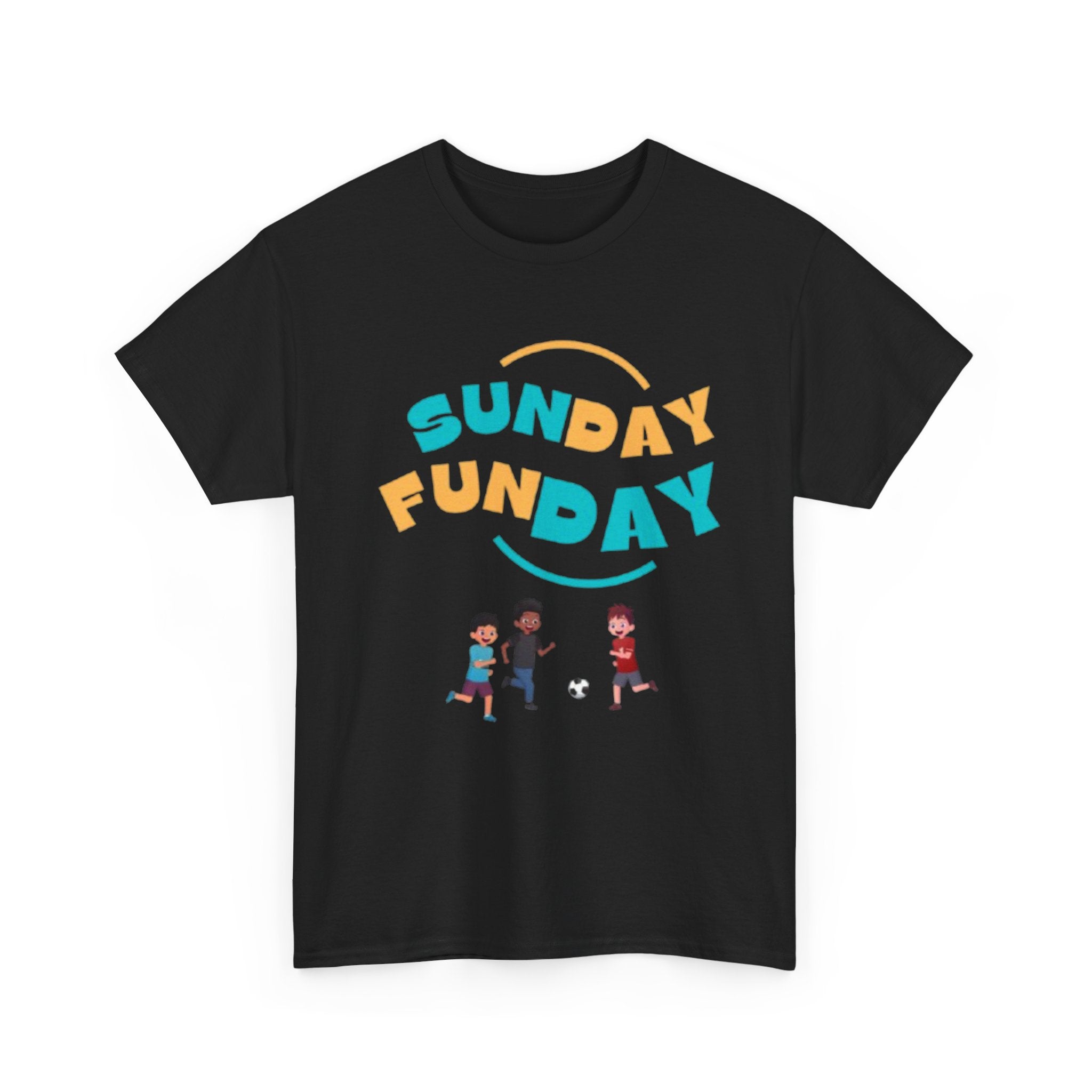 Unisex Heavy Cotton Tee - Sunday Funday Printed  T-Shirt - Comfortable Casual Wear Tee - Unique Graphic Tee - Gift