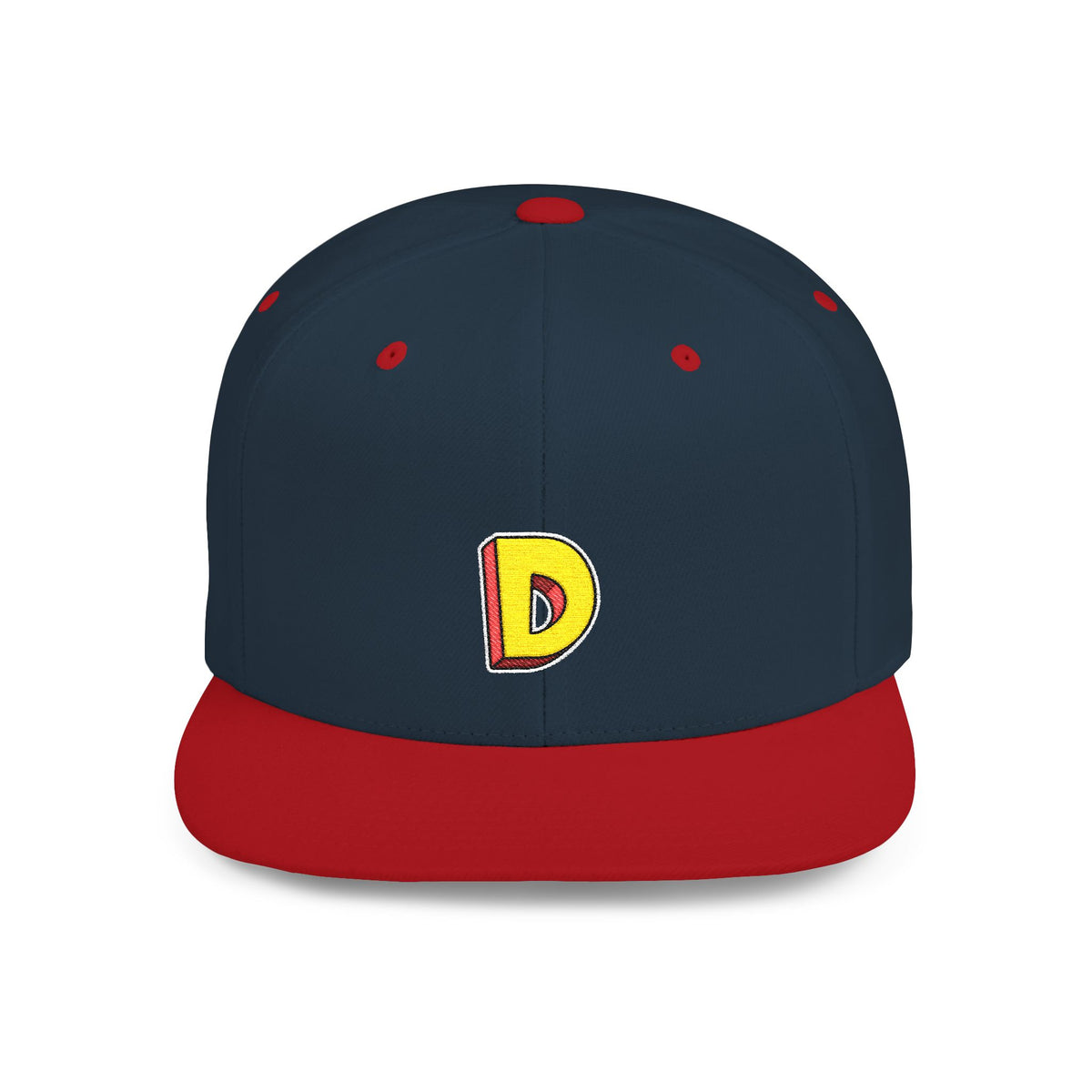 Flat Bill Snapback Cap - D represent Deron Cap, Hat with Letter Design, Baseball Cap for Men, Women and Kids, Adjustable Snapback Cap,