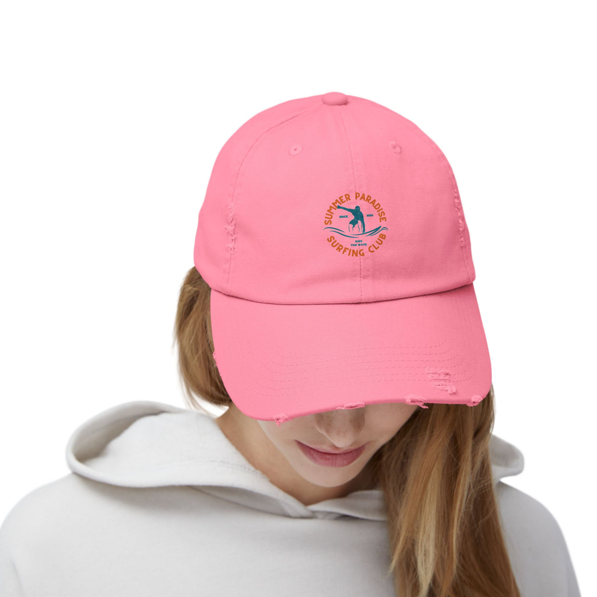 Unisex Distressed Surf Club Cap, Beach Hat, Casual Headwear, Outdoor Accessory, Gift for Surfers, Summer Style