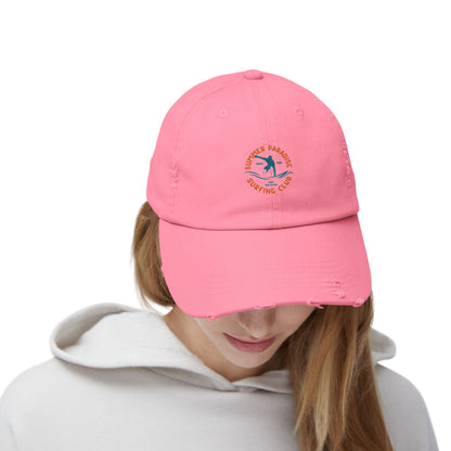 Unisex Distressed Surf Club Cap, Beach Hat, Casual Headwear, Outdoor Accessory, Gift for Surfers, Summer Style