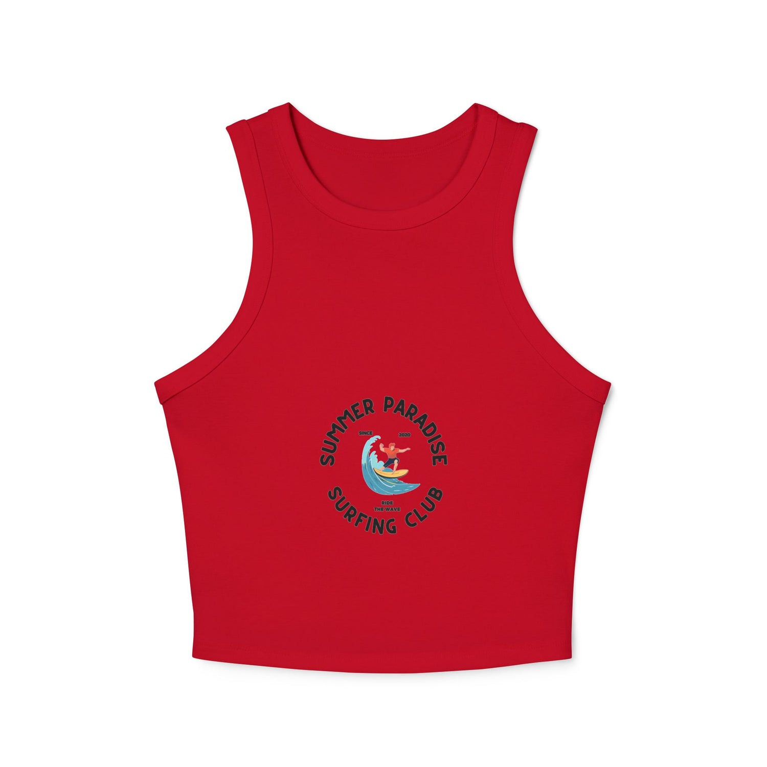 Surfing Club Racer Tank Top — "Summer Paradise" Graphic