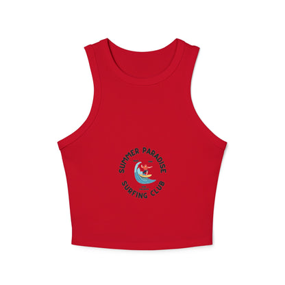 Surfing Club Racer Tank Top — "Summer Paradise" Graphic