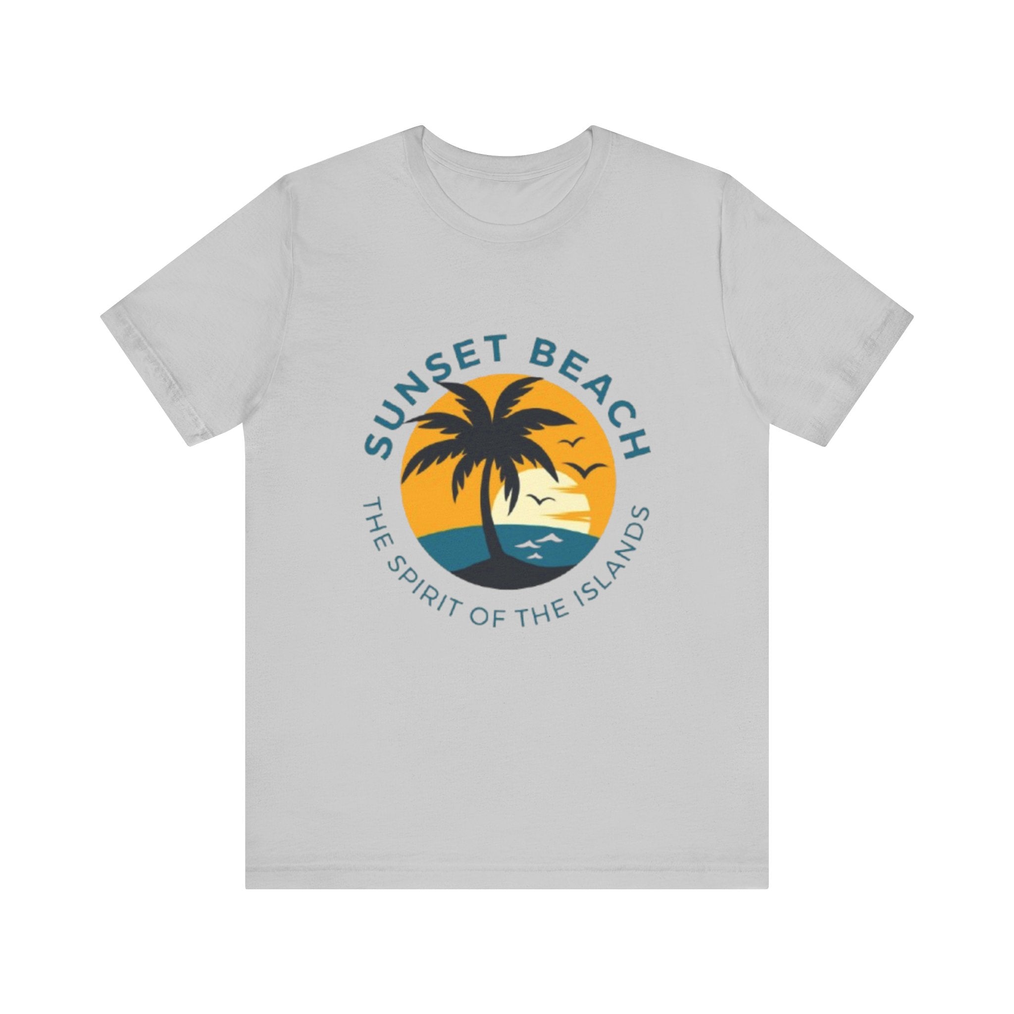 Unisex Graphic Tee - Sunset Beach Printed Tee -Eco-Friendly Gift Shirt