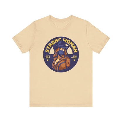 Unisex Graphic Tee - Strong Woman Printed Eco-Friendly Jersey T-Shirt.