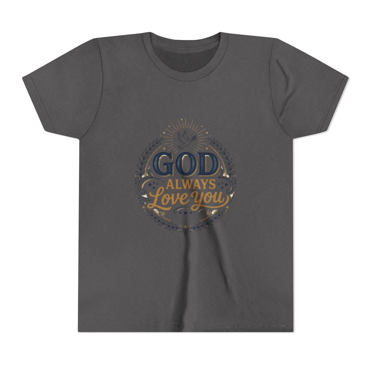 God Always Love You Youth Tee | Faith Christian Kids Shirt