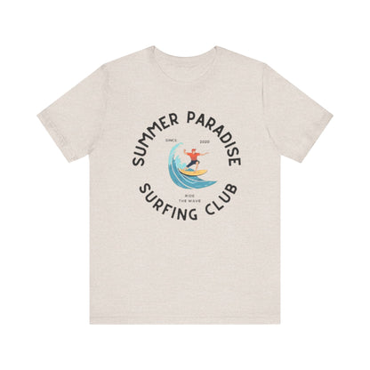 Unisex Graphic Tee - Paradise Club Printed Eco-Friendly Jersey T-Shirt