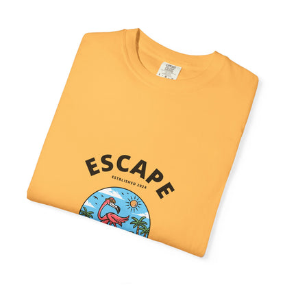 Escape Paradise Unisex Garment-Dyed T-shirt | Tropical Vibes Tee for Beach Lovers