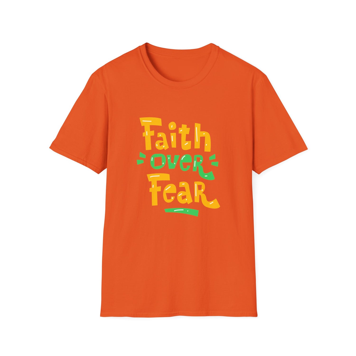 Faith Over Fear Unisex Softstyle T-Shirt - Inspirational Graphic Tee