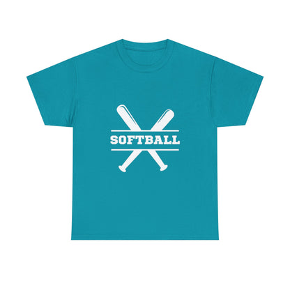 Unisex Heavy Cotton Tee - SoftBall Printed  T-Shirt - Comfortable Casual Wear Tee - Unique Graphic Tee - Gift