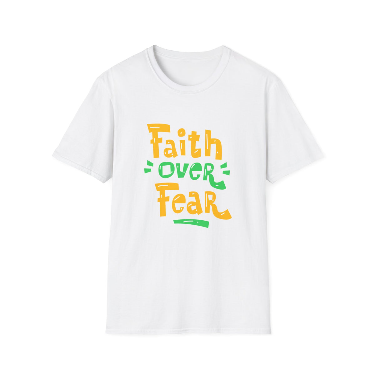 Faith Over Fear Unisex Softstyle T-Shirt - Inspirational Graphic Tee