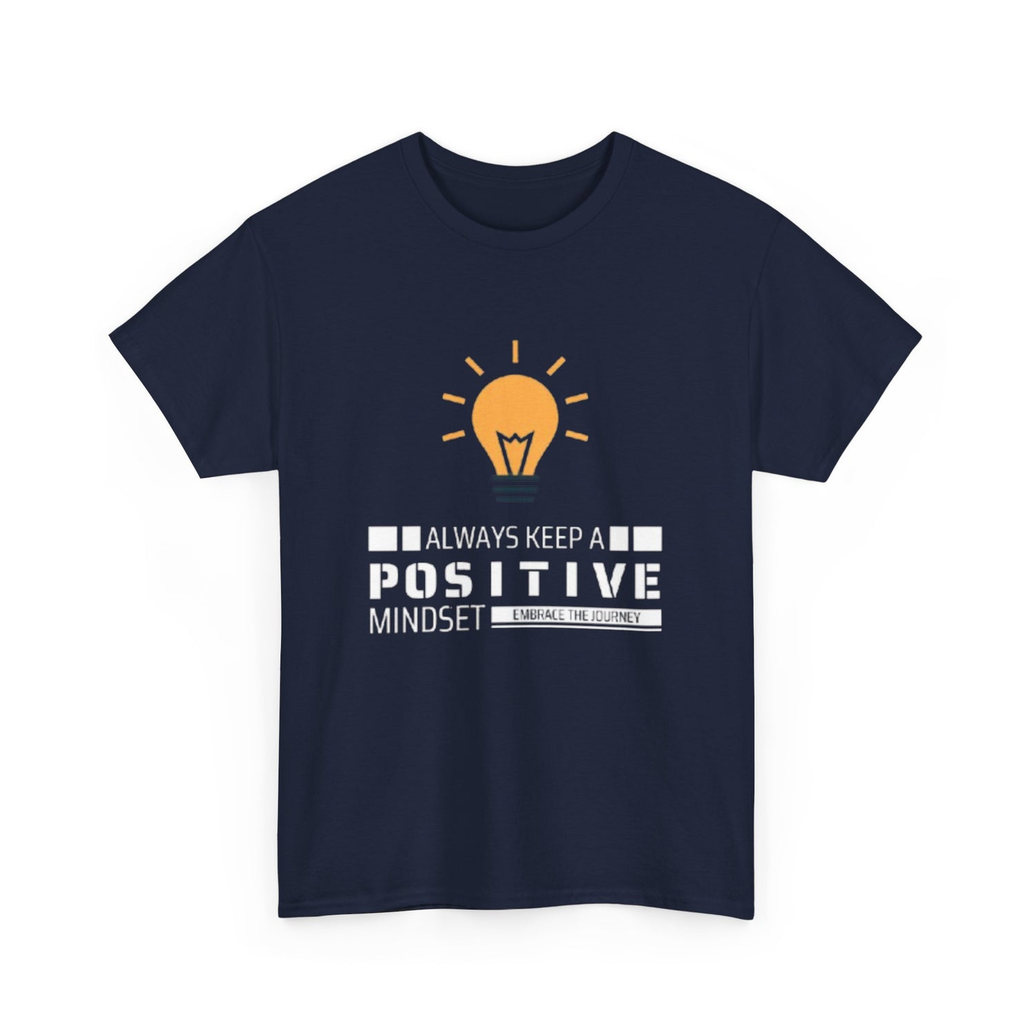 Unisex Heavy Cotton Tee - Positive Mindset Printed  T-Shirt - Comfortable Casual Wear Tee - Unique Graphic Tee - Gift