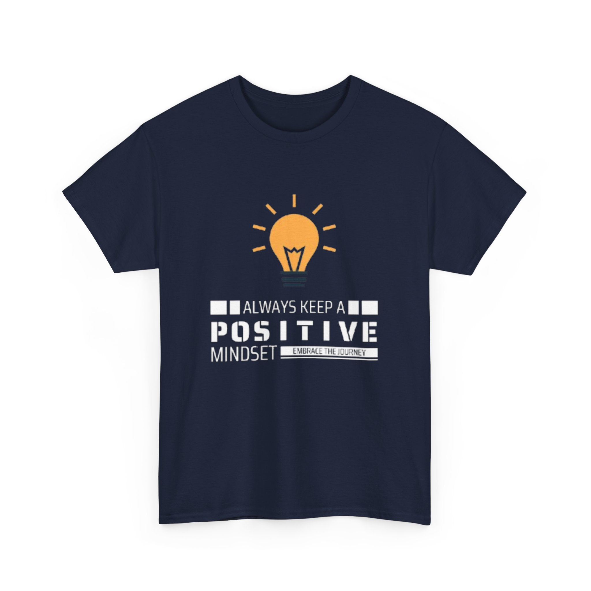 Unisex Heavy Cotton Tee - Positive Mindset Printed  T-Shirt - Comfortable Casual Wear Tee - Unique Graphic Tee - Gift