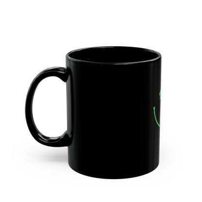 Cute Smile Mug for Coffee Lovers, Positive Vibes Gift, Black &amp; White Ceramic Cup, Ideal for Birthdays, Housewarming
