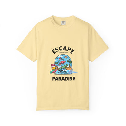 Escape Paradise Unisex Garment-Dyed T-shirt | Tropical Vibes Tee for Beach Lovers