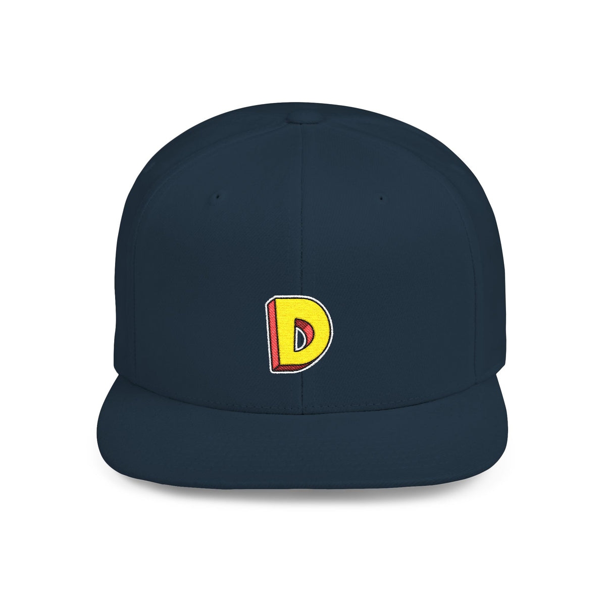 Flat Bill Snapback Cap - D represent Deron Cap, Hat with Letter Design, Baseball Cap for Men, Women and Kids, Adjustable Snapback Cap,
