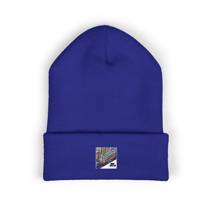Cozy Embroidered Cuffed Beanie - Winter Warmth &amp; Style