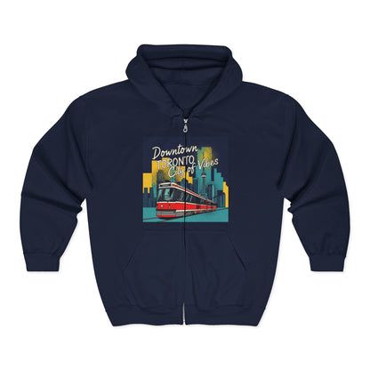 Toronto Tram Hoodie, Cozy Zip-Up Sweatshirt, City Life Apparel, Toronto [...]