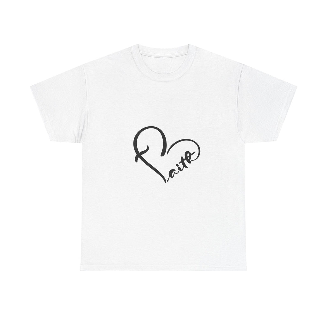 Unisex Heavy Cotton Tee - Stylish Heart Design for Love Enthusiasts