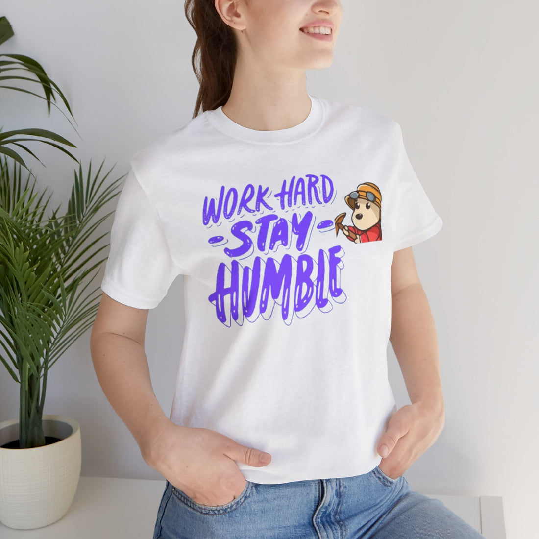 Unisex Graphic Tee - Work Hard Stay Humble Eco-Friendly T-Shirt