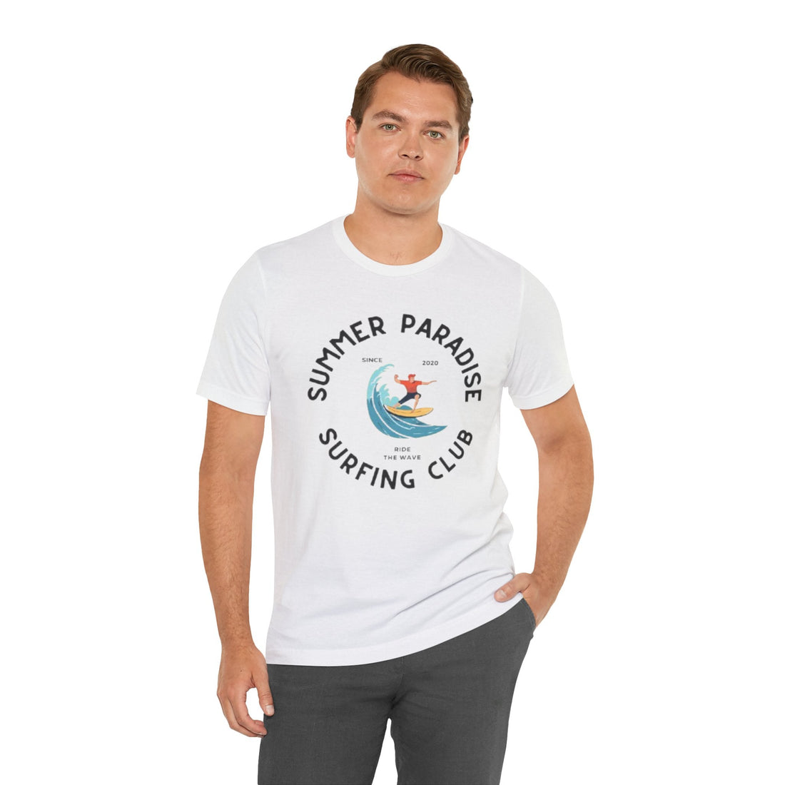 Unisex Graphic Tee - Paradise Club Printed Eco-Friendly Jersey T-Shirt
