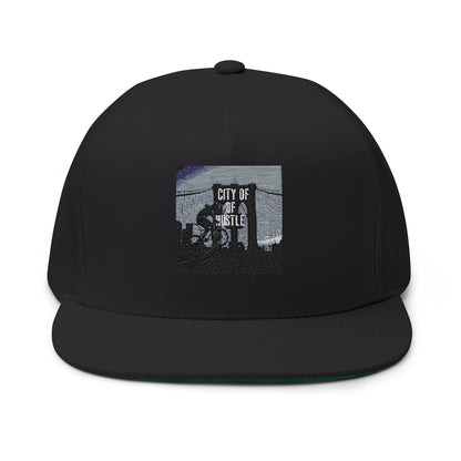 Flat Bill Cap — Embroidered Flat-Brim Hat