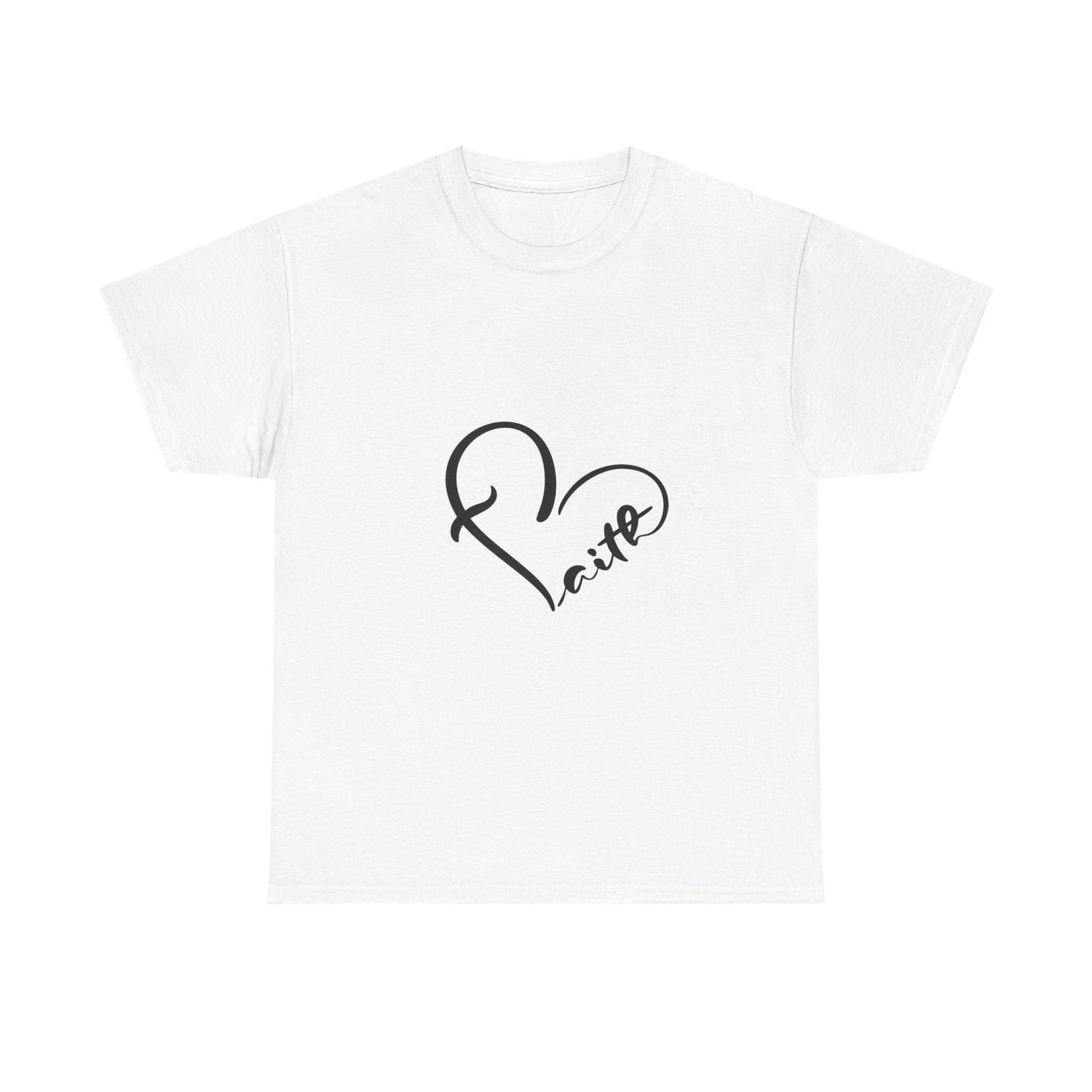 Unisex Heavy Cotton Tee - Stylish Heart Design for Love Enthusiasts