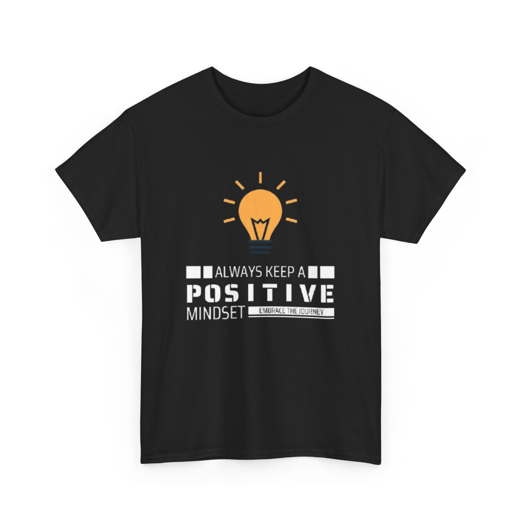 Unisex Heavy Cotton Tee - Positive Mindset Printed  T-Shirt - Comfortable Casual Wear Tee - Unique Graphic Tee - Gift