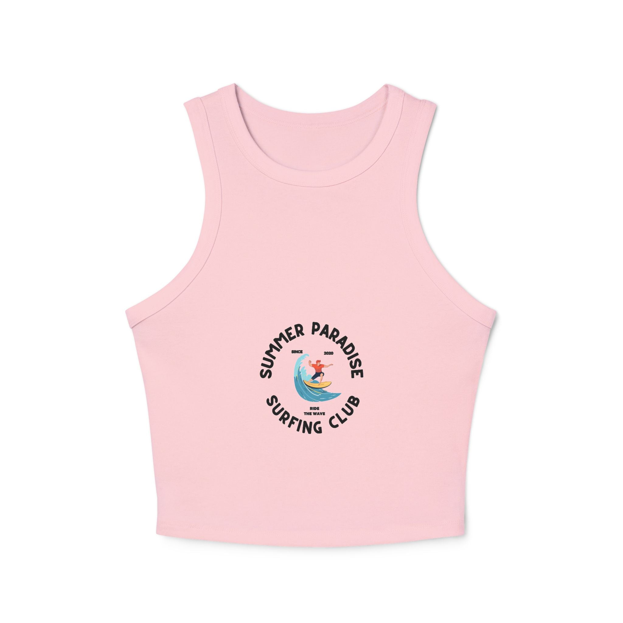 Surfing Club Racer Tank Top — "Summer Paradise" Graphic