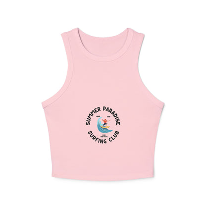 Surfing Club Racer Tank Top — "Summer Paradise" Graphic