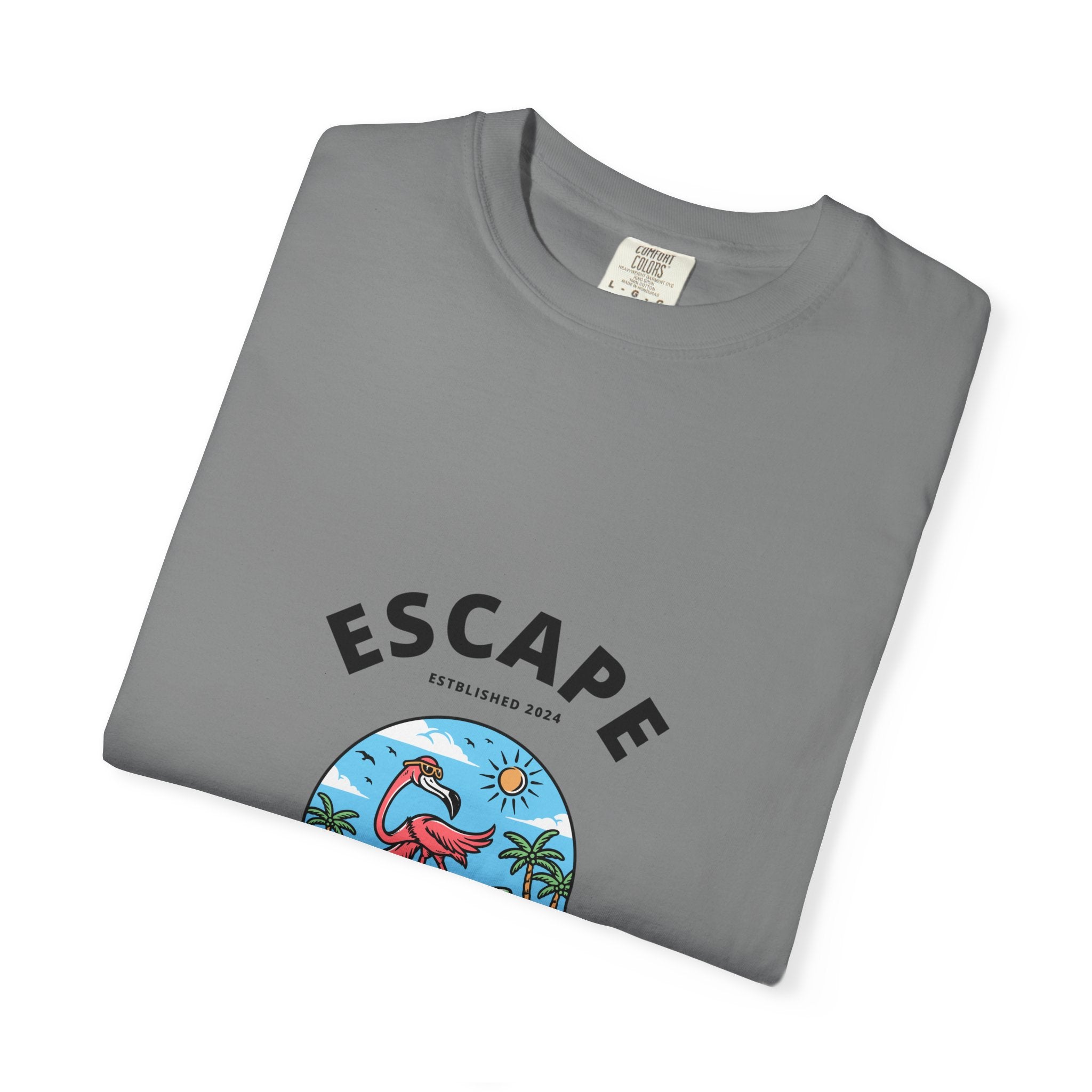 Escape Paradise Unisex Garment-Dyed T-shirt | Tropical Vibes Tee for Beach Lovers