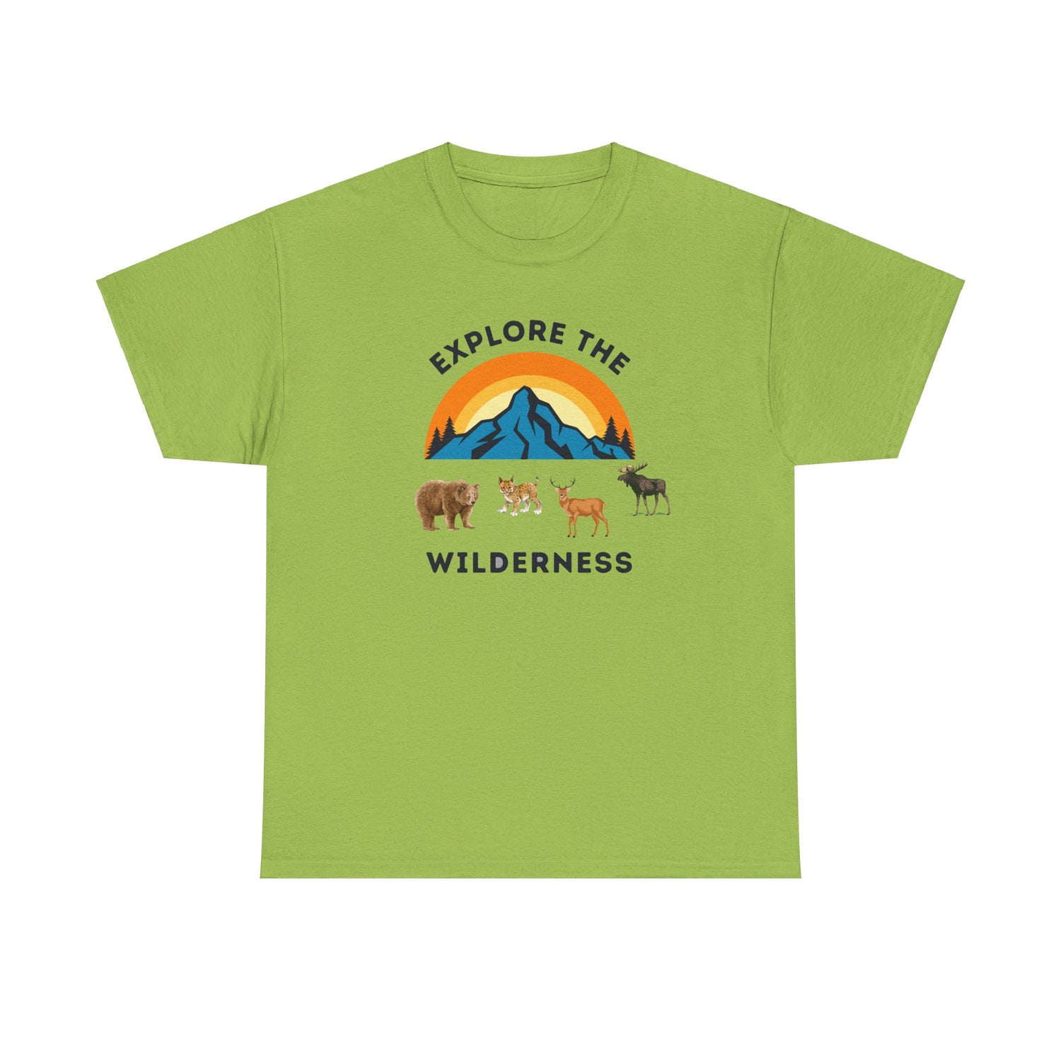 Explore The Wilderness Printed Unisex Tee - Casual Wear Graphic Shirt - Mens/Womens Top - Unique comfort Tee - Gift - Festival Apparel