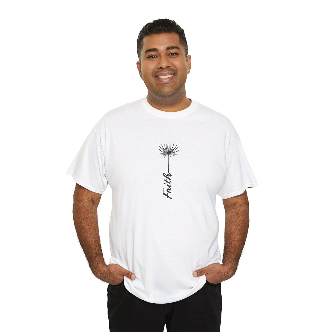 Floral Inspiration Unisex Heavy Cotton Tee - Encourage a Positive Mindset