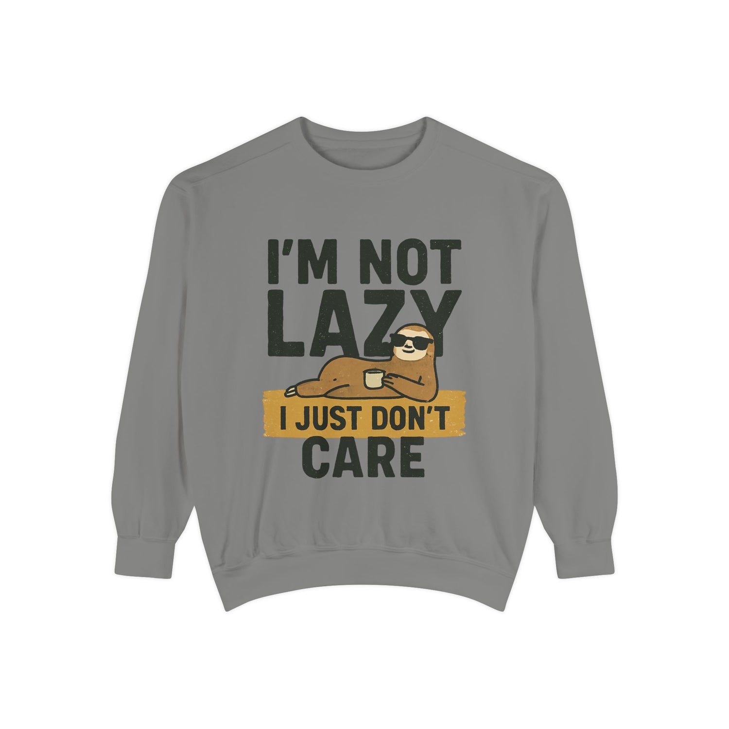 Lazy Sloth Sweatshirt - Relaxed Fit, Cozy Lounge Wear, Gift for Sloth Lovers, Funny Statement Apparel, Perfect for Relaxation Days