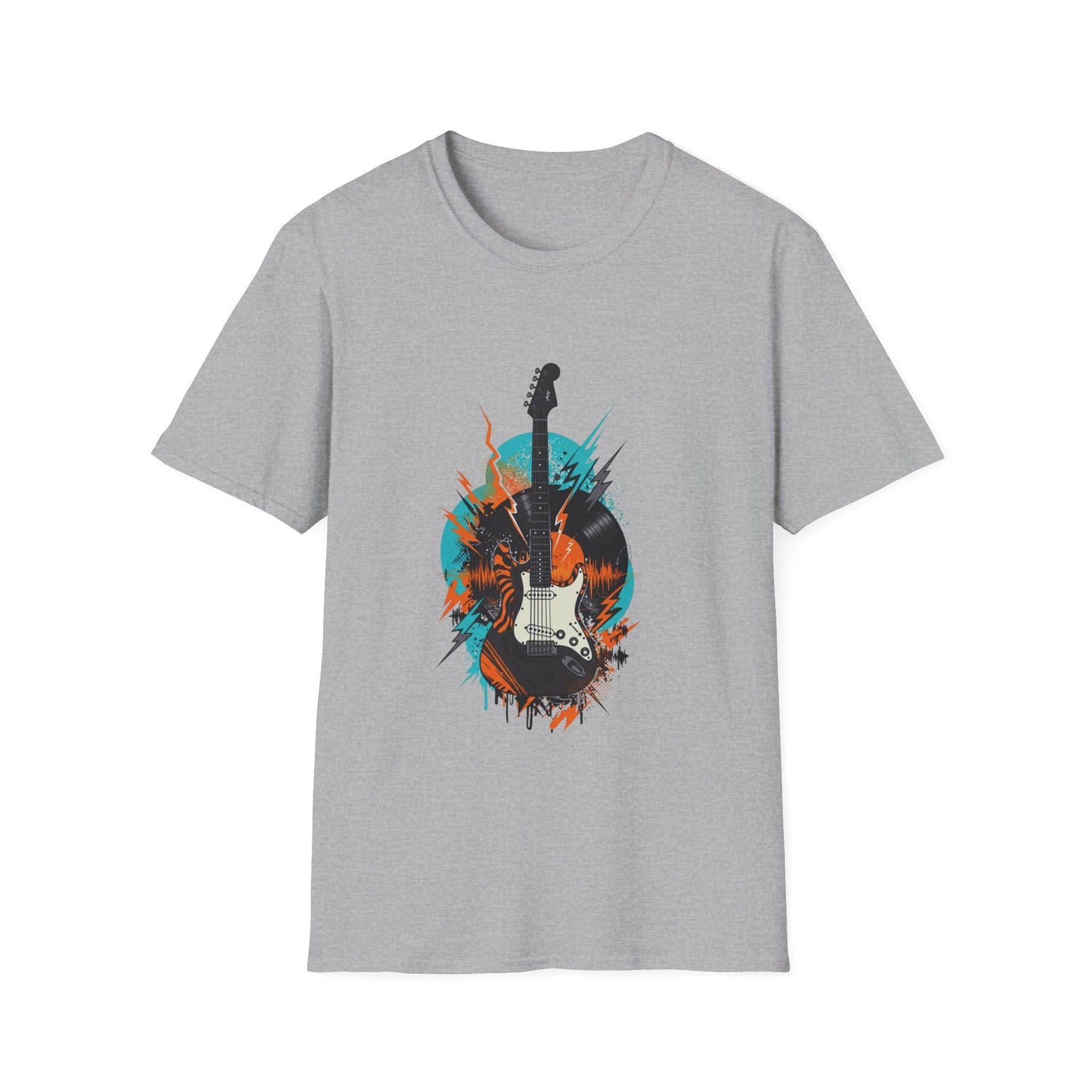 Rock &amp; Roll Guitar Unisex T-Shirt, Casual Music Tee, Gift for Musicians, Concert Outfit, Festival Apparel