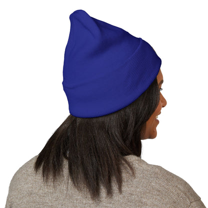 Cozy Embroidered Cuffed Beanie - Winter Warmth &amp; Style
