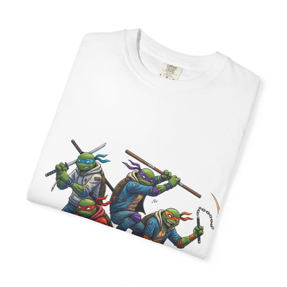 Ninja Turtle Trio T-Shirt | Retro Comic Heroes, Action Pose