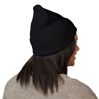 Cozy Embroidered Cuffed Beanie - Winter Warmth &amp; Style