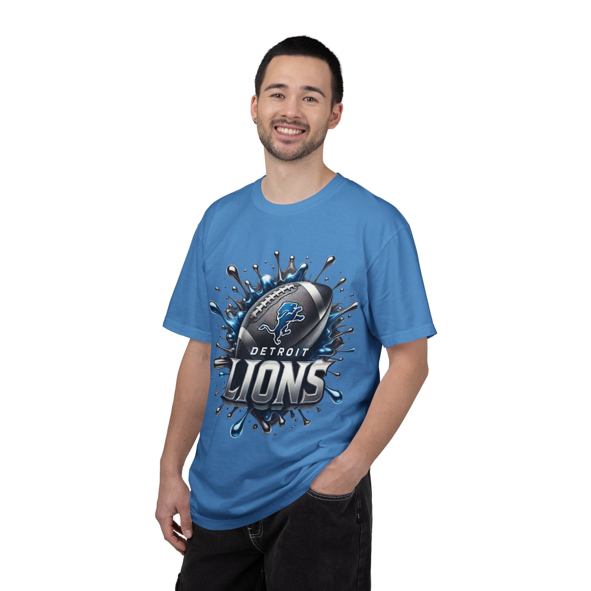 Detroit Lions Football Splash T-Shirt